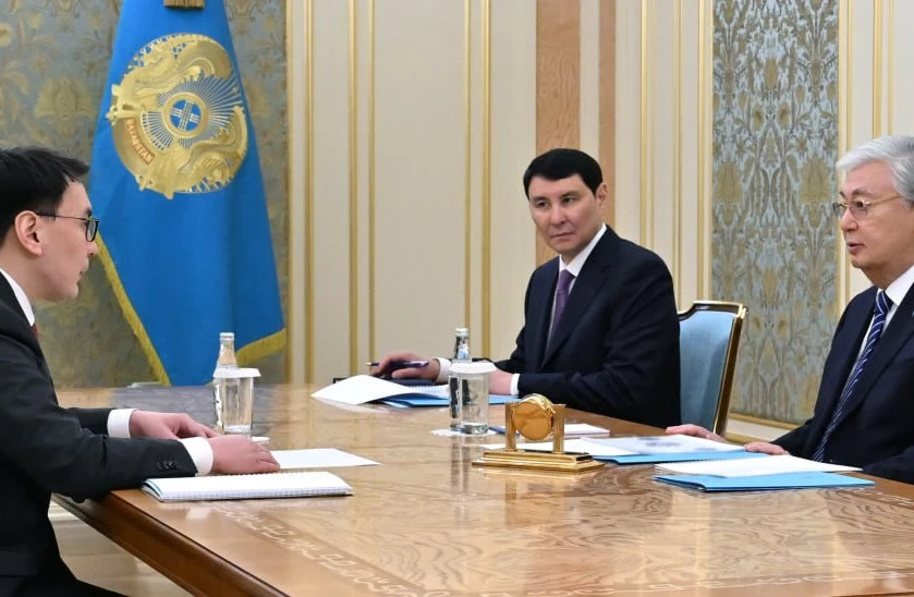 Касым-Жомарт Токаев принял президента КФФ Касым-Жомарт Токаев принял президента КФФ