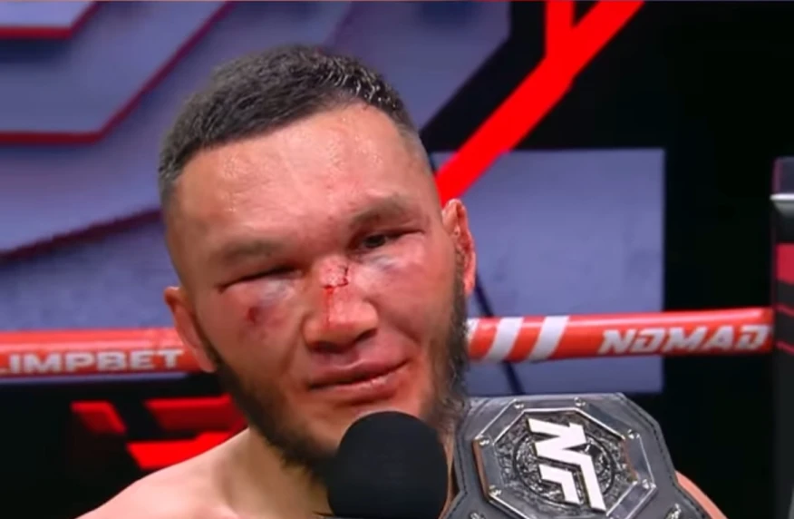 Жуман Жумабеков - обладатель титула лиги NOMAD FC (видео) Жуман Жумабеков - обладатель титула лиги NOMAD FC (видео)
