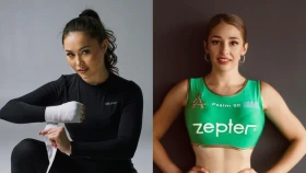 Ангелина Лукас Балауса Мұздиманның ресми салмақ өлшеу рәсіміне қатысты