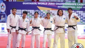 Сборная Казахстана по дзюдо стала Чемпионом мира в смешанном командном турнире