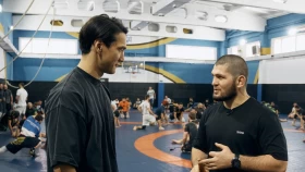 Нұрлан Сабуров пен Хабиб Нурмагомедов жаттығу өткізді