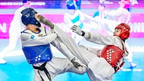 5 победителей. Завершился второй день Чемпионата Казахстана по таеквандо (видео)