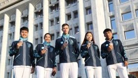 Аким Алматы Досаев наградил призеров Олимпиады автомобилями и квартирами