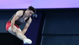 Мұсабаев-Алиев жұбы батуттағы гимнастикадан Әлем Кубогының күміс жүлдегері атанды