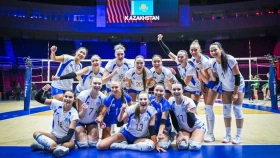 Cборная Казахстана по волейболу одержала победу на Чемпионате Азии