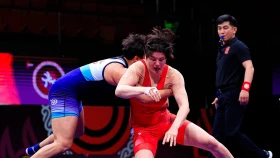 Гульмарал Еркебаева завоевала бронзовую медаль чемпионата Азии по борьбе