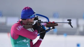 Команда Казахстана по биатлону вошла в топ-20 на ЭКМ по биатлону