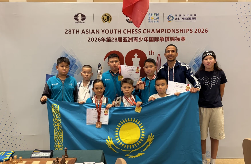 Три золотые медали в рапиде завоевали казахстанцы на юношеском чемпионатеАзии-2026 по шахматам
