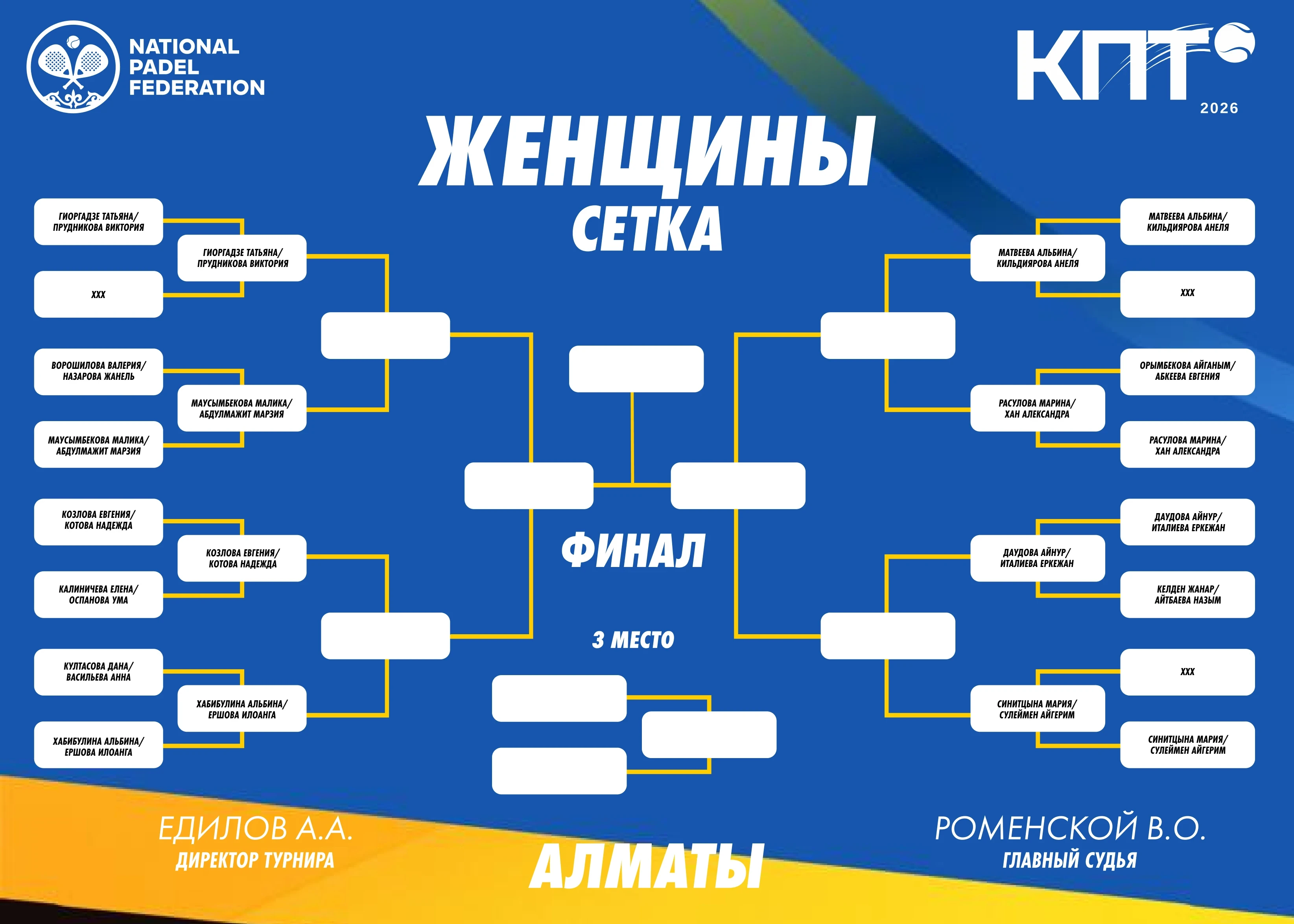 Паделден ел чемпионаты турының шешуші матчтары Sport+ тікелей эфирдінде