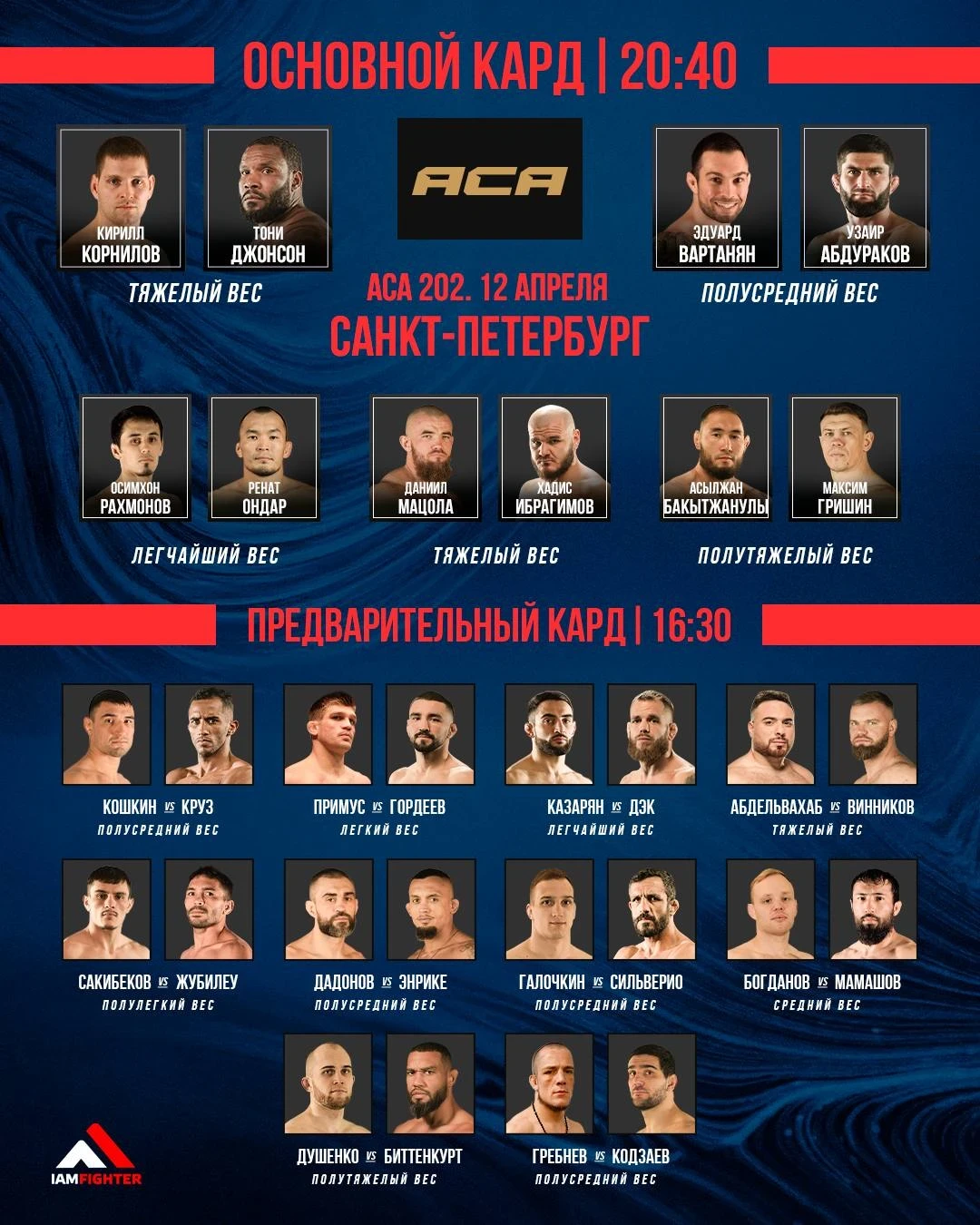 ТМД кеңістігіндегі ең көп күтілген реванштардың бірі: АСА турниріндегі Бакытжанұлы — Гришин жекпе-жегінің тікелей эфирі